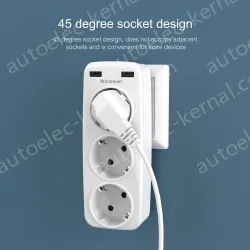 EU plug extension wall socket
