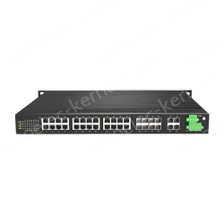 8 Ports Gigabit Combo + 4 Ports Gigabit SFP + 16 Gigabit T(x) Ports Rack-mount Managed Industrial Ethernet Switch