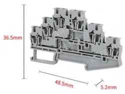 Manufacturer's three-layer terminal spring connection gray ST terminal block ST2.5-3 spring cage terminal block