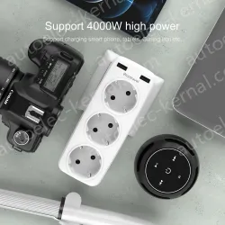 EU plug extension wall socket