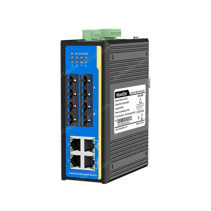 [100 Gigabit 4 Optical 4 Electrical] Ring Network Management Industrial Switch