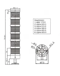 Combined warning lights NLT-90(3F)