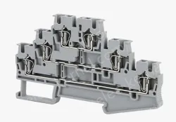 Manufacturer's three-layer terminal spring connection gray ST terminal block ST2.5-3 spring cage terminal block