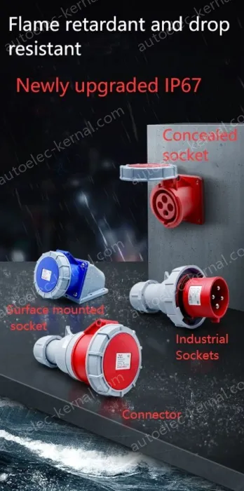 3 pole 63A Surface mounted socket