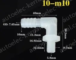 10-M10-M thread right angle elbow