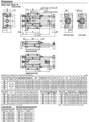 Guide CylinderWith End Lock MGG Series &oslash;20, &oslash;25, &oslash;32, &oslash;40, &oslash;50, &oslash;63, &oslash;80, &oslash;100