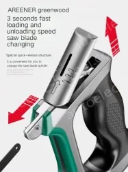 Heavy Duty Industrial Grade Hacksaw Includes 2 carbon hacksaw blades with a blade to store the blade