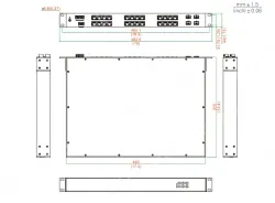 UOTEK 24+4G Rackmount 10/100M Unmanaged Industrial Ethernet Switch