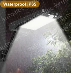 Wall mounted Solar Solar remote control flat lamp with bracket LED balck single pack