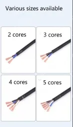 5 core 4 core 2 core sensor cable 24 AWG 2 pole