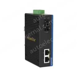 1 Port 100M F(x) + 2 Ports 10/100M T(x) Din Rail Industrial media converter