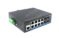 8-port 10/100/1000BASE-TX+4G SFP Managed Industrial PoE Switch