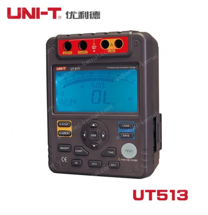 UT513 Insulation Resistance Tester Digital Megohmmeter Electrician Insulation Shake Meter