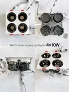 Square four-headed 15W