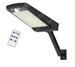 Wall mounted Solar LED black single pack solar remote control