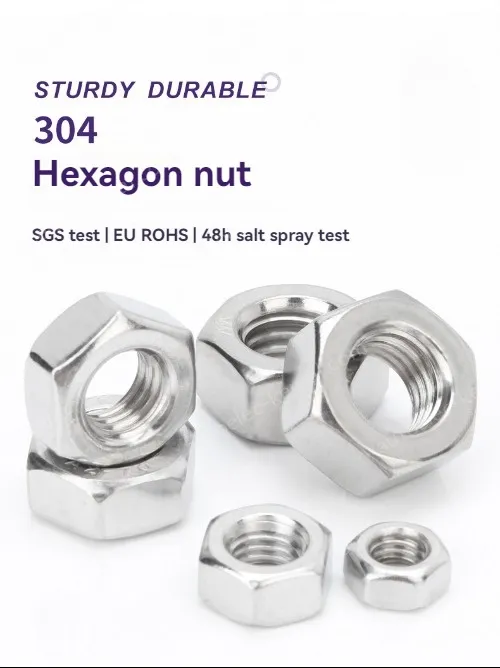External hexagon nut 304 stainless steel-M3.5