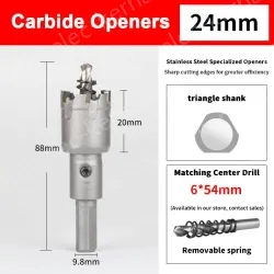 Stainless steel special hole opener 24mm