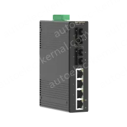 2 Ports 100M F(x) + 4 Ports 10/100M T(x) Din-Rail Unmanaged Industrial Ethernet Switch