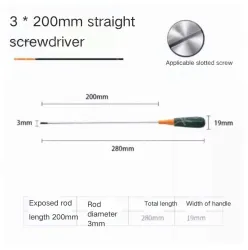 Slotted screwdriver 3*200