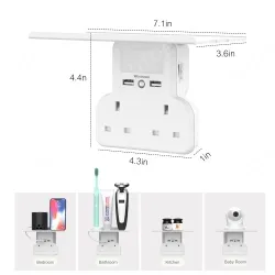 UK wall outlet extender
