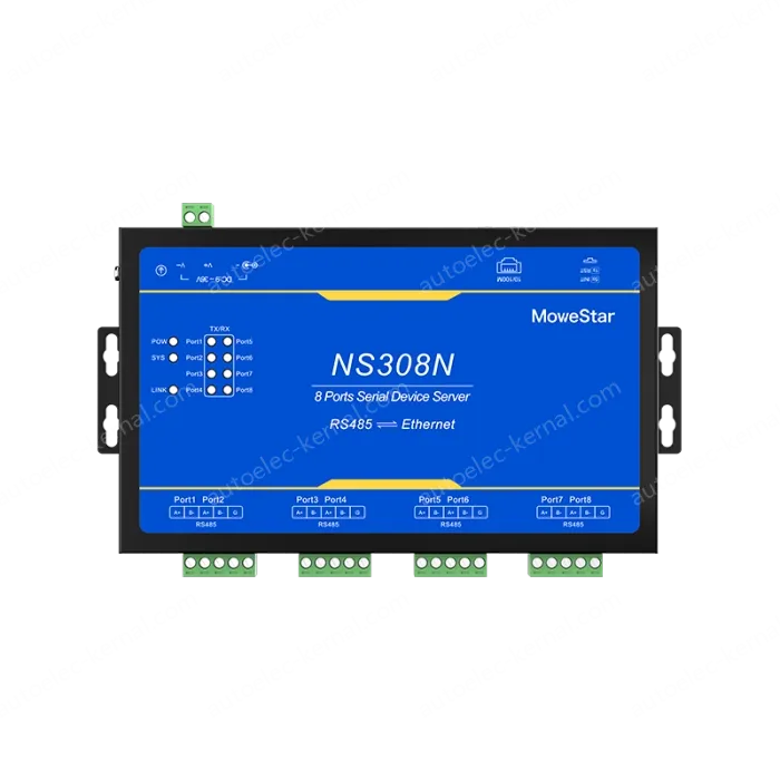 8 Ports RS485 Serial to 100M Ethernet Server