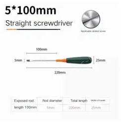 Slotted screwdriver 5*100