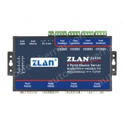 4 RS232 serial ports and 4 RS422/485 serial ports Serial Device Server