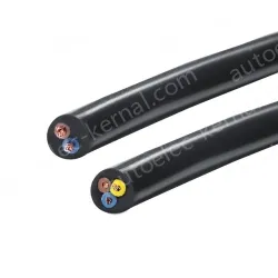 3 cores Black Cable 1mm Nominal cross-section