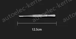 Stainless steel tweezers Straight round head (thick) 12.5cm