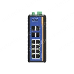 4 Ports Gigabit SFP + 8 Ports Gigabit RJ45 Din-Rail Managed Industrial Ethernet Switch