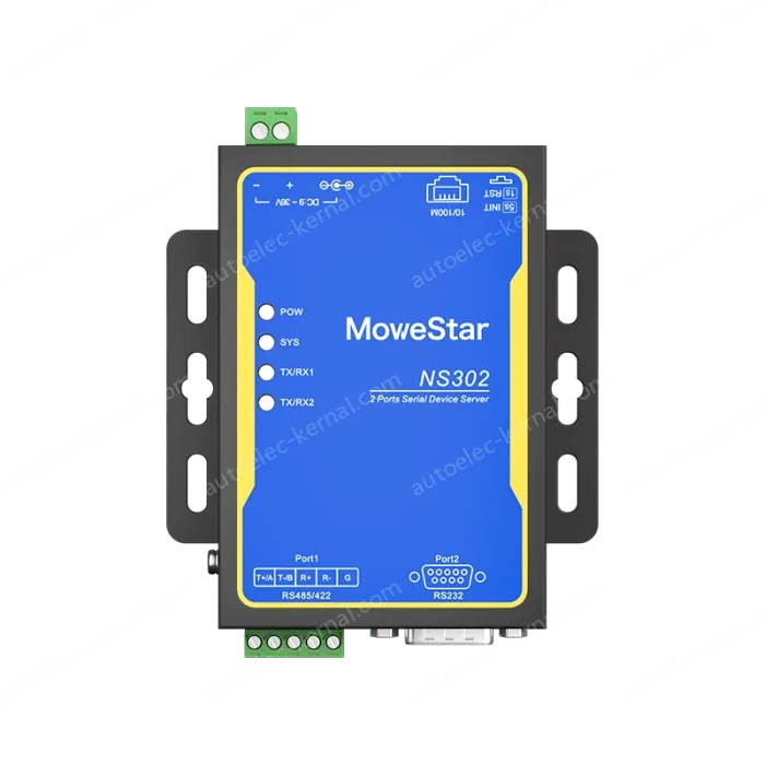 1 Port RS232 + 1 Port RS485/422 Serial to 100M Ethernet Server