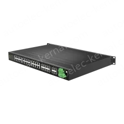 8 Ports Gigabit Combo + 4 Ports Gigabit SFP + 16 Gigabit T(x) Ports Rack-mount Managed Industrial Ethernet Switch