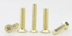 Golden Flat Head Screws M6*175
