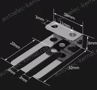 KPS17-5DN3 sensor bracket Nickel plated brass