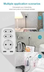 Extension power outlet wall socket