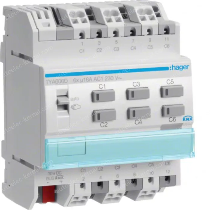 Output module 6x 16A (C)/230V~, KNX