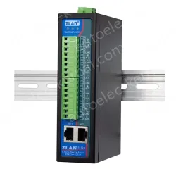 DIN rail type 8 serial server/Modbus gateway