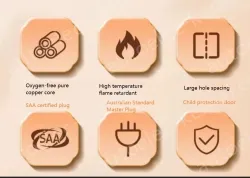 Australia Split Switch 3Plugs Full length 3m