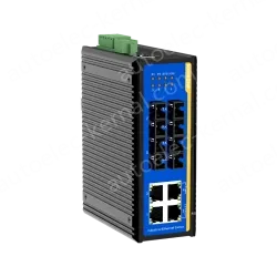 [100 Gigabit 4 Optical 4 Electrical] Ring Network Management Industrial Switch