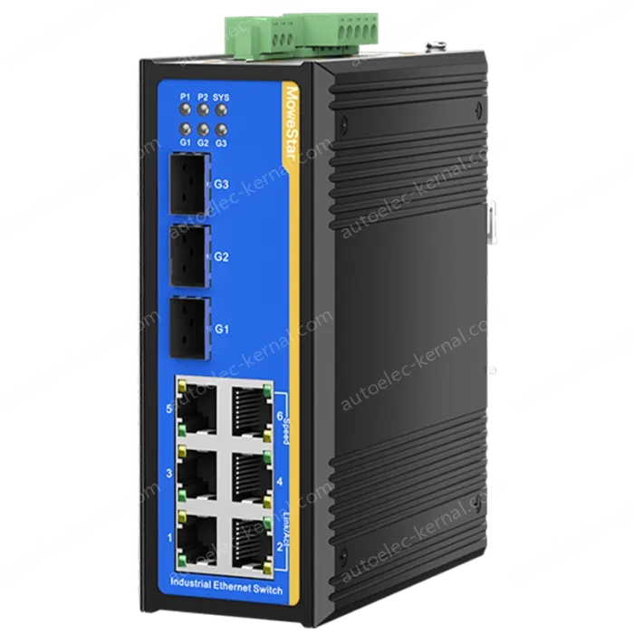 [3 Gigabit + 6 Gigabit Battery] ring network management industrial switch