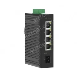 1 Port Gigabit SFP + 4 Ports Gigabit PoE RJ45 Din-Rail Unmanaged Industrial PoE Switch