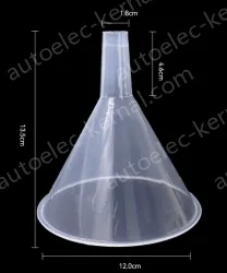Plastic separating funnels Flat short diameter 12cm 1pc