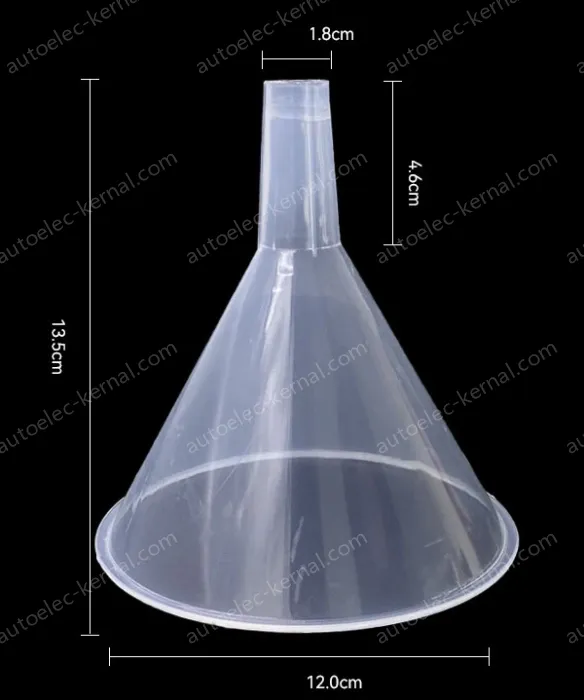 Plastic separating funnels Flat short diameter 12cm 1pc