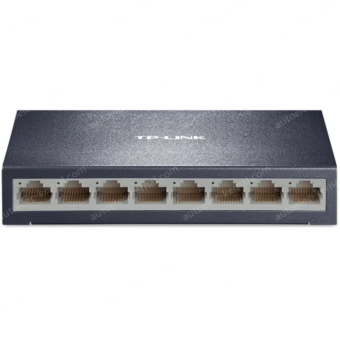 8-port 100 Gigabit Ethernet switch with 8 x 10/100M adaptive RJ45 ports