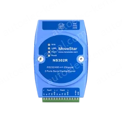 DIN Rail Serial Server 2 ports