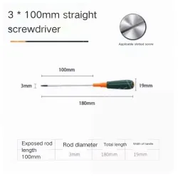 Slotted screwdriver 3*100