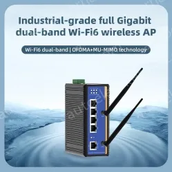 5 Ports Gigabit RJ45 Din-Rail Dual Band Wi-Fi6 Wireless Router