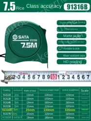 Level 1 accuracy: 7.5 meters, ruler width, 25mm-91316B