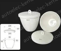 Ceramic crucibles 200ml+ lid