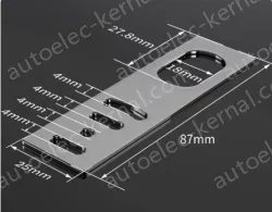 M18 straight bracket Stainless Steel